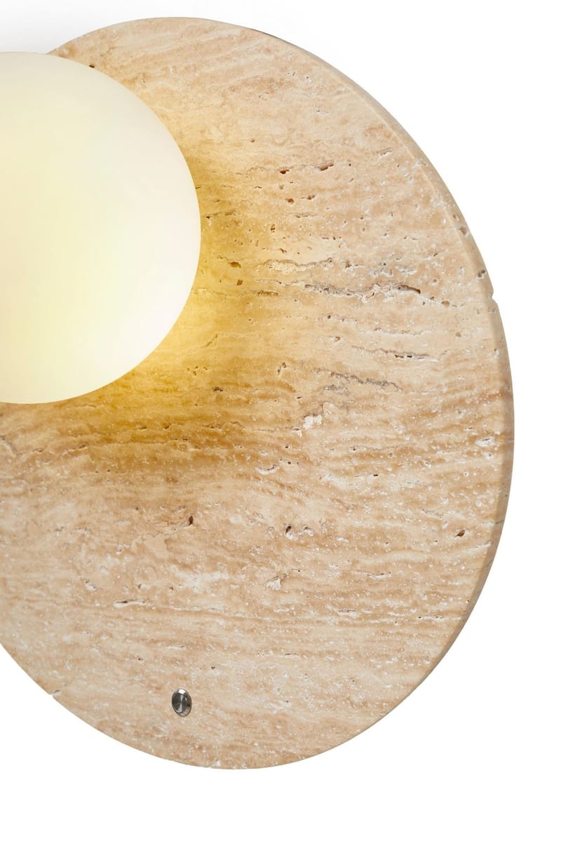 Kummer Vägglampa 10 cm Rund - Beige Och Vit - Belysning - Lampor & belysning inomhus - Vägglampa