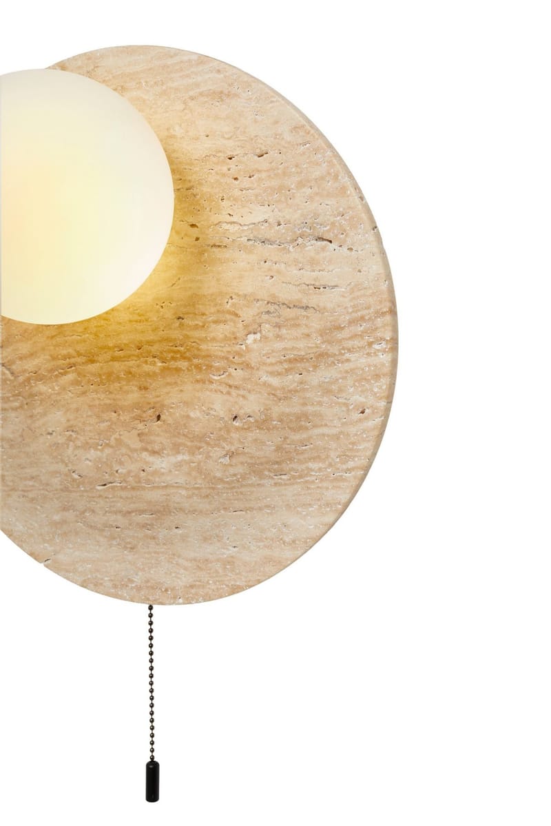 Kummer Vägglampa 10 cm Rund - Beige Och Vit - Belysning - Lampor & belysning inomhus - Vägglampa