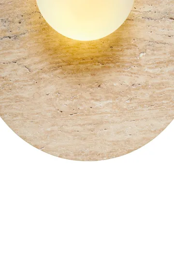 Kummer Vägglampa 10 cm Rund - Beige Och Vit - Belysning - Lampor & belysning inomhus - Vägglampa