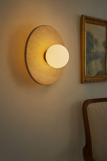 Kummer Vägglampa 12 cm Rund - Beige Och Vit - Belysning - Lampor & belysning inomhus - Vägglampa