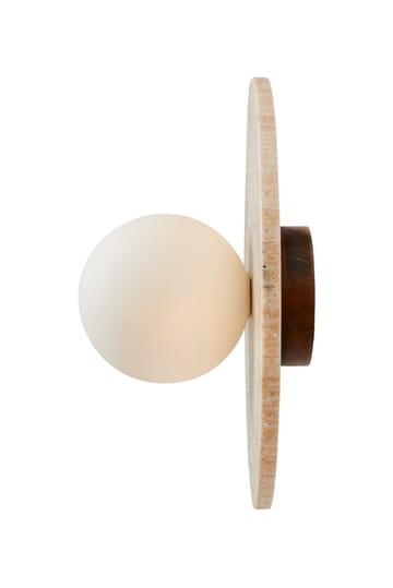 Kummer Vägglampa 12 cm Rund - Beige Och Vit - Belysning - Lampor & belysning inomhus - Vägglampa