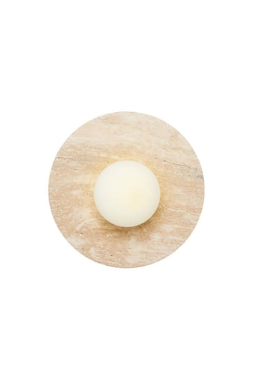 Kummer Vägglampa 12 cm Rund - Beige Och Vit - Belysning - Lampor & belysning inomhus - Vägglampa