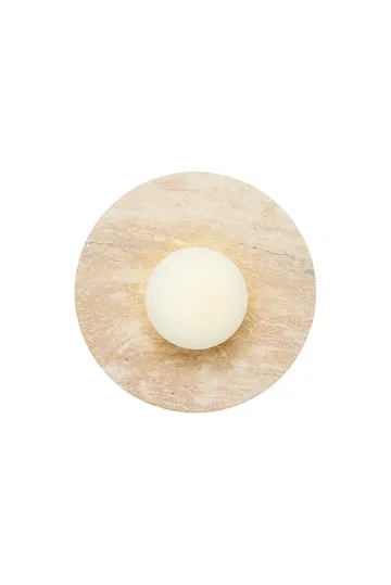 Kummer Vägglampa 12 cm Rund - Beige Och Vit - Belysning - Lampor & belysning inomhus - Vägglampa