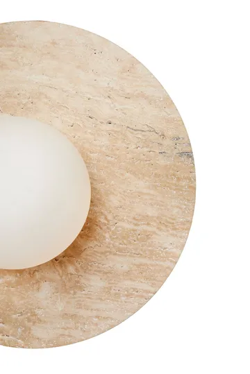 Kummer Vägglampa 12 cm Rund - Beige Och Vit - Belysning - Lampor & belysning inomhus - Vägglampa