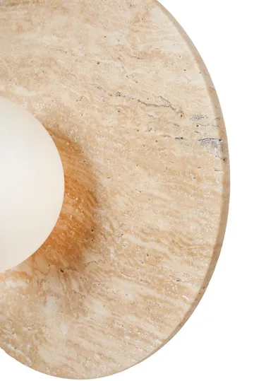 Kummer Vägglampa 12 cm Rund - Beige Och Vit - Belysning - Lampor & belysning inomhus - Vägglampa