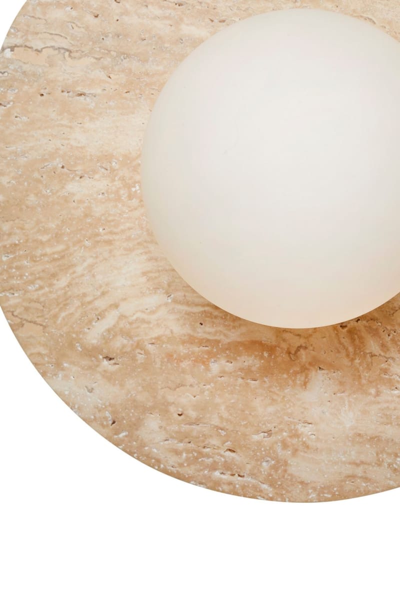 Kummer Vägglampa 12 cm Rund - Beige Och Vit - Belysning - Lampor & belysning inomhus - Vägglampa