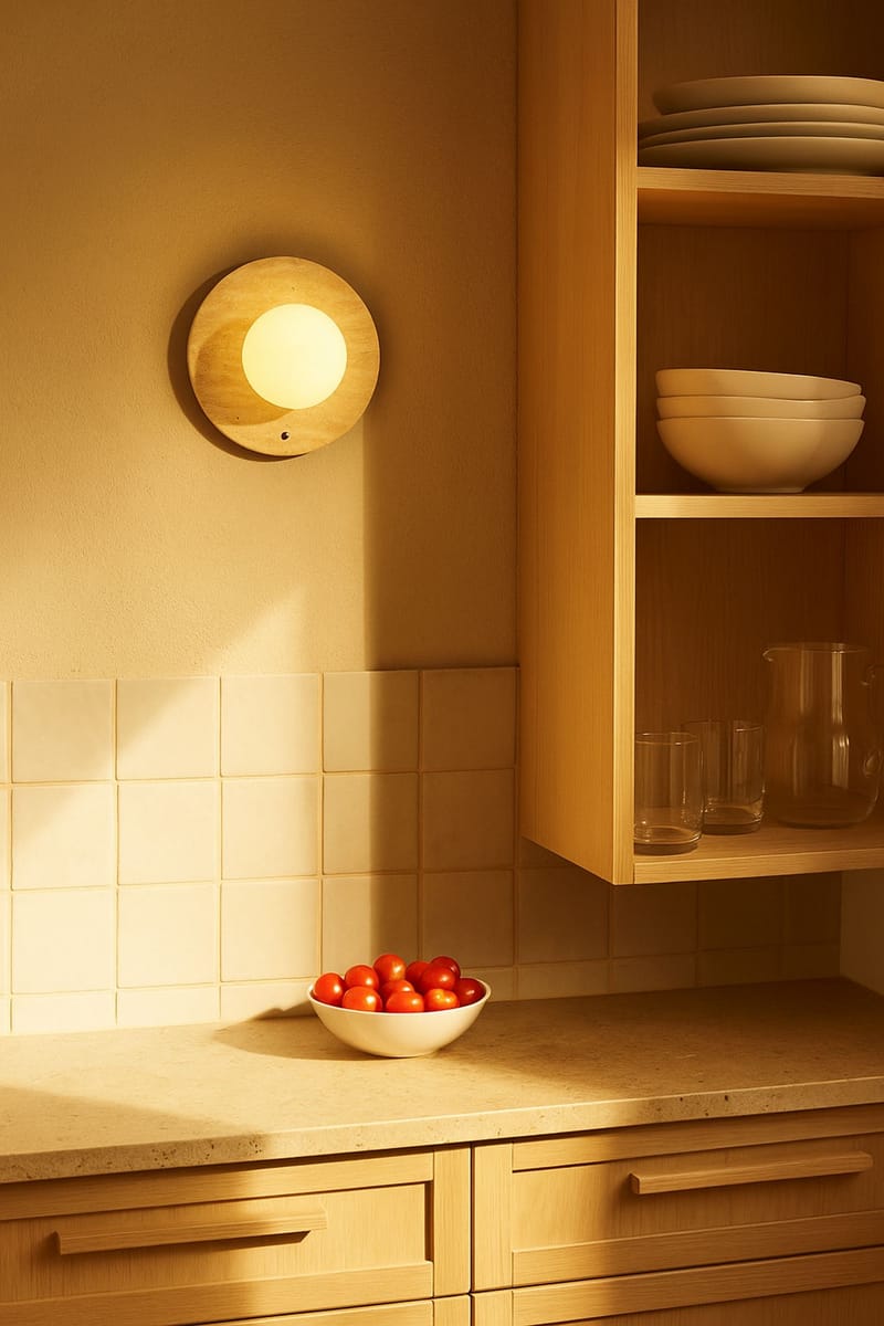 Kummer Vägglampa 12 cm Rund - Beige - Belysning - Lampor & belysning inomhus - Vägglampa