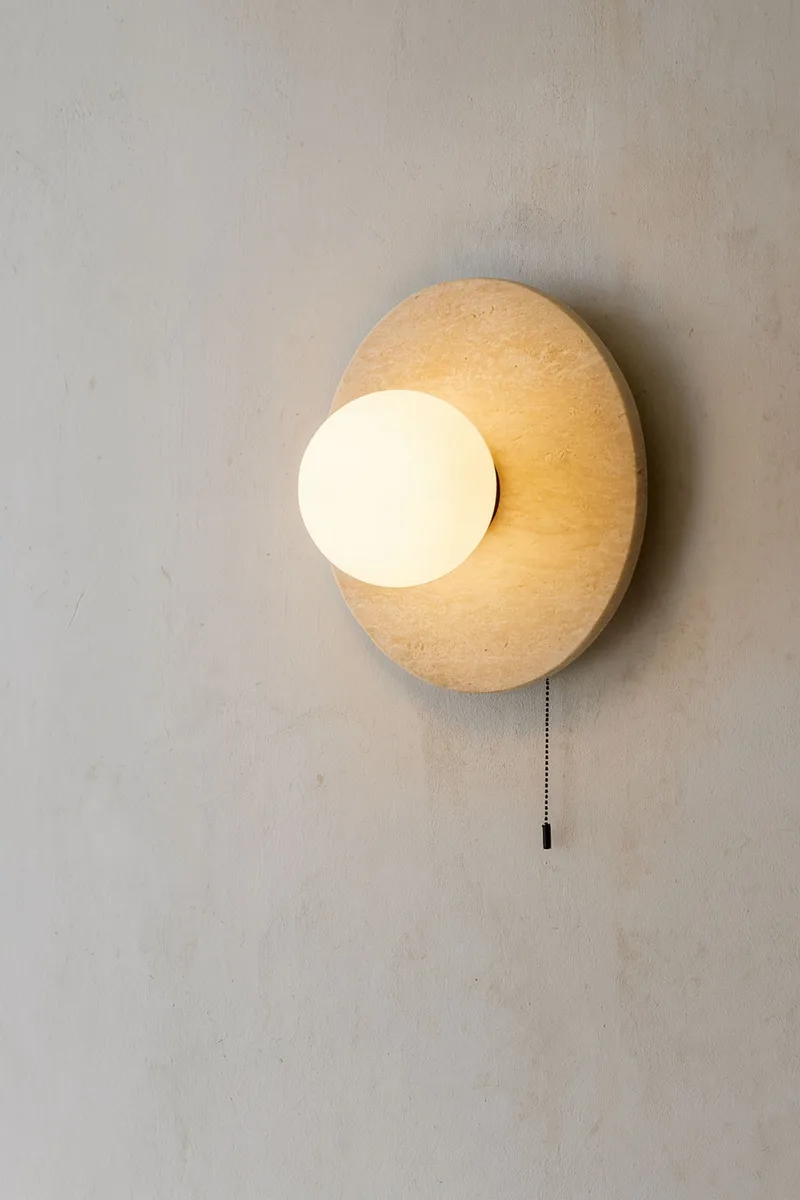 Kummer Vägglampa 12 cm Rund - Beige - Belysning - Lampor & belysning inomhus - Vägglampa