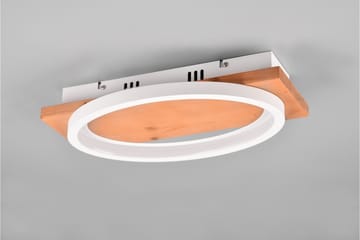 LED-Vägglampa Barca 1-dels Matt vit/Trä - Vit - Belysning - Lampor & belysning inomhus - Vägglampa