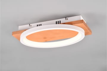 LED-Vägglampa Barca 1-dels Matt vit/Trä - Vit - Belysning - Lampor & belysning inomhus - Vägglampa