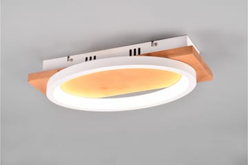 LED-Vägglampa Barca 1-dels Matt vit/Trä - Vit - Belysning - Lampor & belysning inomhus - Vägglampa