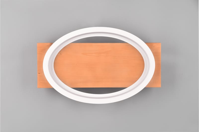 LED-Vägglampa Barca 1-dels Matt vit/Trä - Vit - Belysning - Lampor & belysning inomhus - Vägglampa