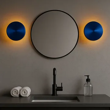 Loomba Vägglampa 12 cm Rund - Blå - Belysning - Lampor & belysning inomhus - Vägglampa