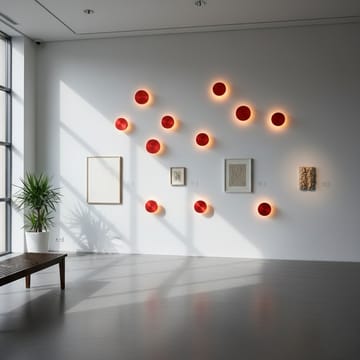 Loomba Vägglampa 15 cm Rund - Röd - Belysning - Lampor & belysning inomhus - Vägglampa