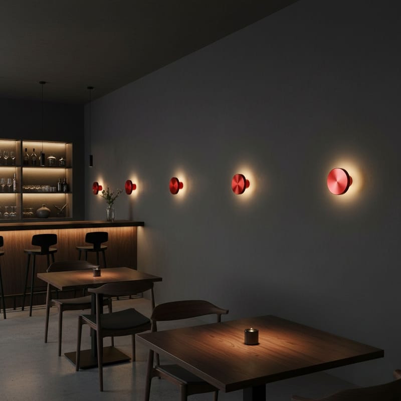 Loomba Vägglampa 15 cm Rund - Röd - Belysning - Lampor & belysning inomhus - Vägglampa