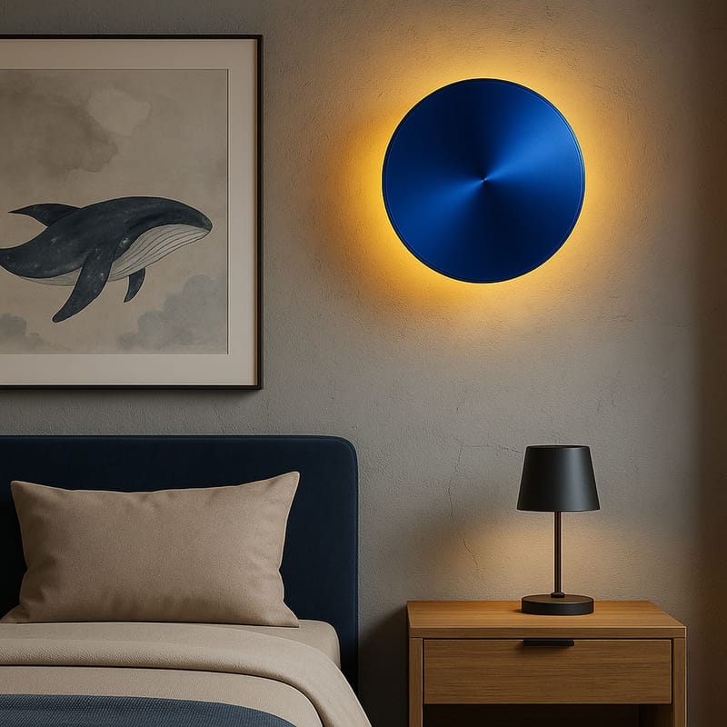 Loomba Vägglampa 20 cm Rund - Blå - Belysning - Lampor & belysning inomhus - Vägglampa