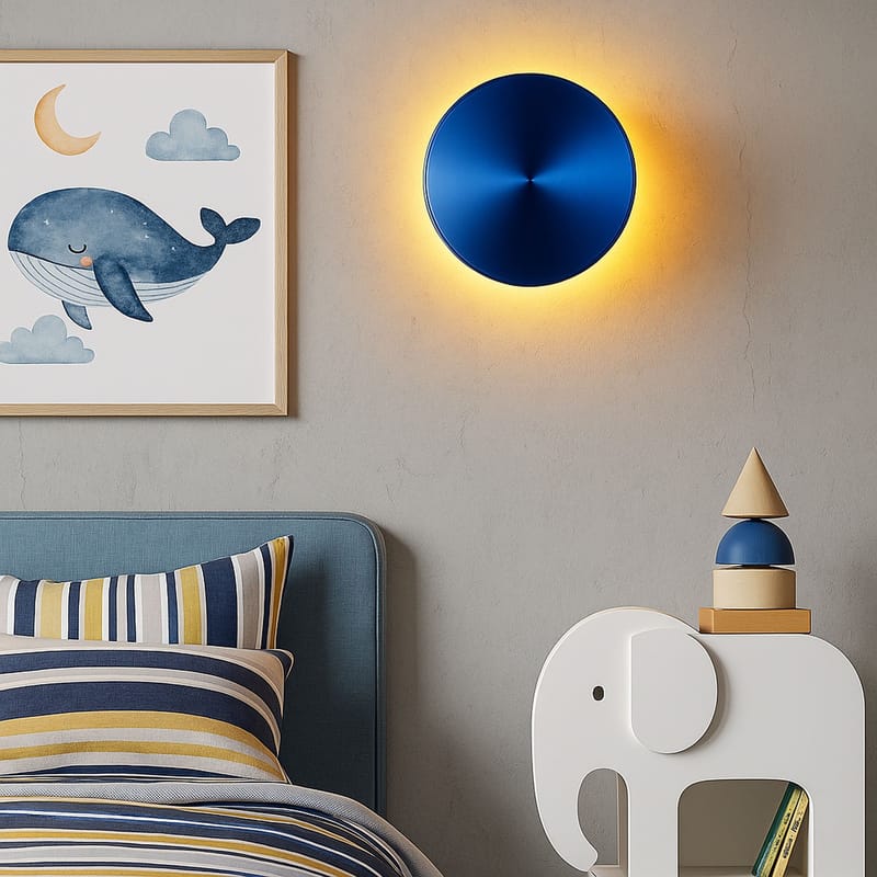 Loomba Vägglampa 20 cm Rund - Blå - Belysning - Lampor & belysning inomhus - Vägglampa
