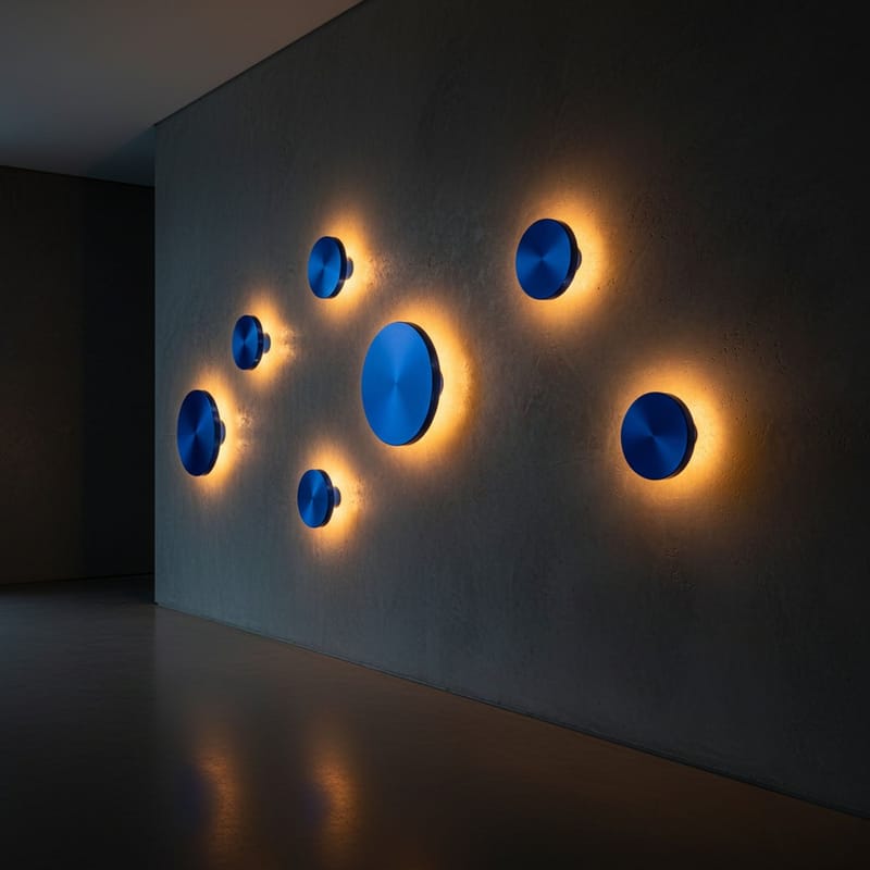 Loomba Vägglampa 20 cm Rund - Blå - Belysning - Lampor & belysning inomhus - Vägglampa