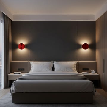 Loomba Vägglampa 20 cm Rund - Röd - Belysning - Lampor & belysning inomhus - Vägglampa