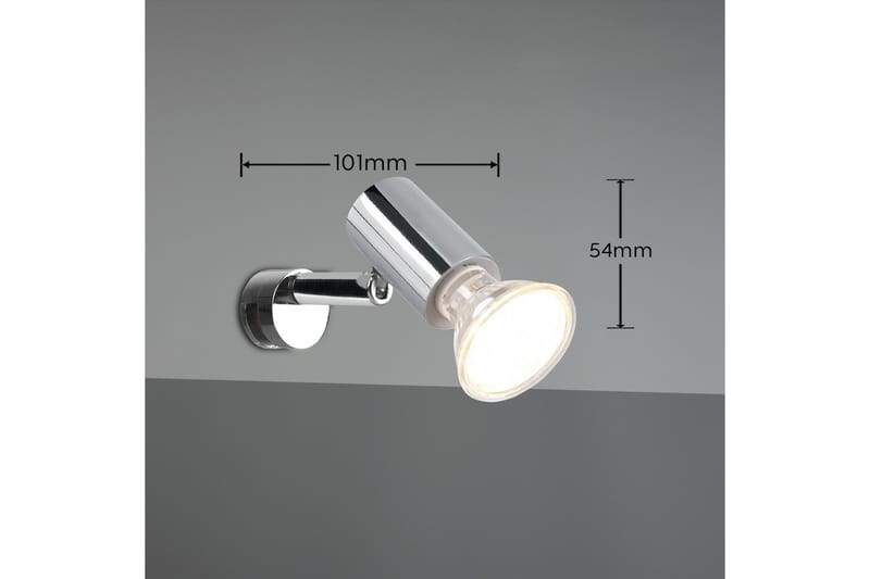 Lorenzo H2O vägglampa 1L GU10 krom - Krom - Belysning - Lampor & belysning inomhus - Vägglampa