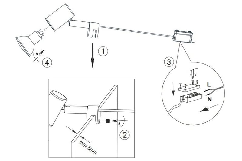 Lorenzo H2O Vägglampa 1L GU10 krom - Krom - Belysning - Lampor & belysning inomhus - Vägglampa