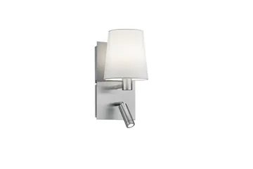 Marriot Vägglampa E27 + LED borstad stål/ vit - Borstad stål/Vit - Belysning - Lampor & belysning inomhus - Vägglampa - Väggarmatur