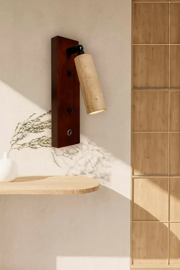 Orvyn Vägglampa 13 cm - Beige Valnöt - Belysning - Lampor & belysning inomhus - Vägglampa