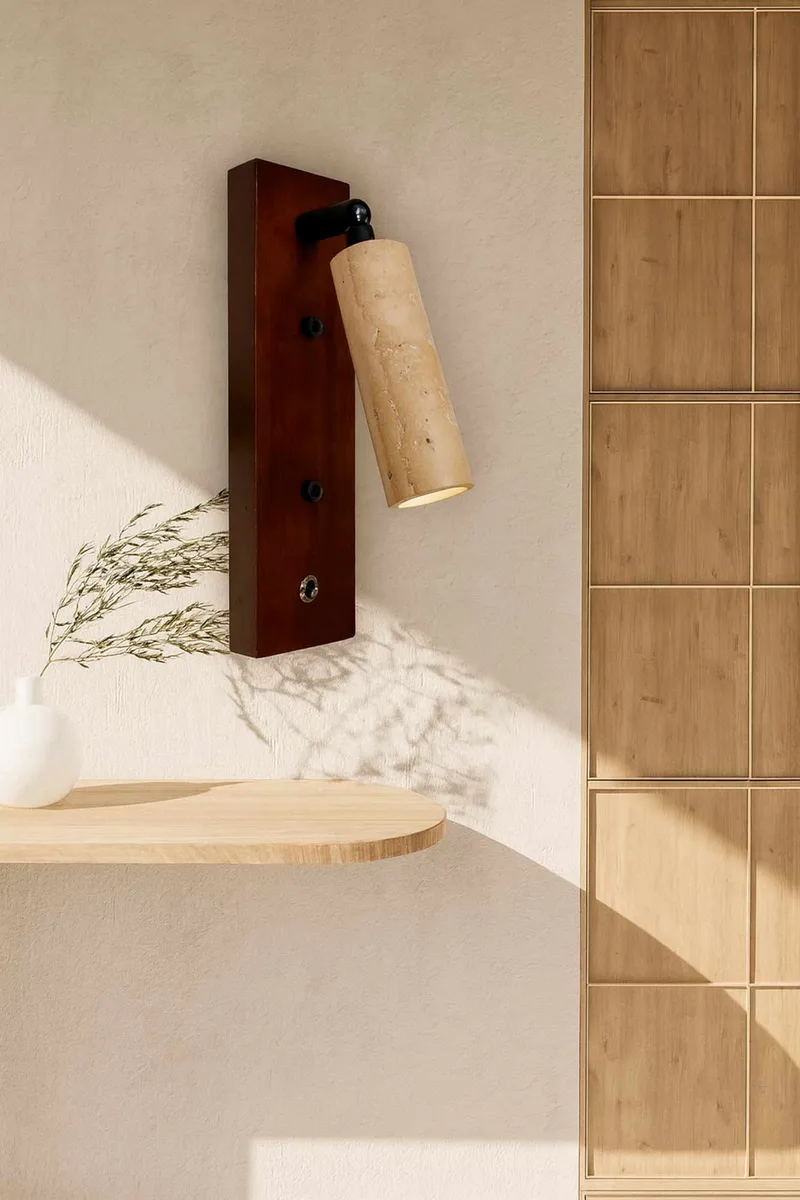 Orvyn Vägglampa 13 cm - Beige Valnöt - Belysning - Lampor & belysning inomhus - Vägglampa