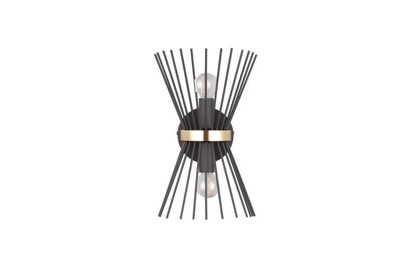 Rod Vägglampa 2xE14 svart/ guld - Svart/Guld - Belysning - Lampor & belysning inomhus - Vägglampa