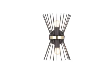 Rod Vägglampa 2xE14 svart/ guld - Svart/Guld - Belysning - Lampor & belysning inomhus - Vägglampa