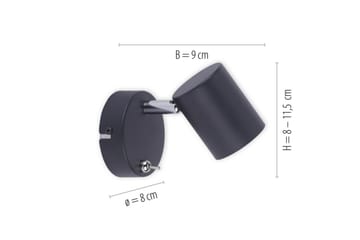 Tarik Just Light Vägglampa - Anthracite Grey - Belysning - Lampor & belysning inomhus - Vägglampa