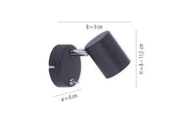 Tarik Just Light Vägglampa - Anthracite Grey - Belysning - Lampor & belysning inomhus - Vägglampa