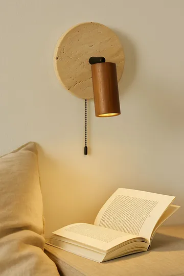 Tharosel Vägglampa 21 cm - Beige Ek - Belysning - Lampor & belysning inomhus - Vägglampa