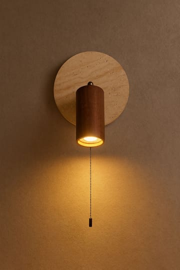 Tharosel Vägglampa 21 cm - Beige Valnöt - Belysning - Lampor & belysning inomhus - Vägglampa