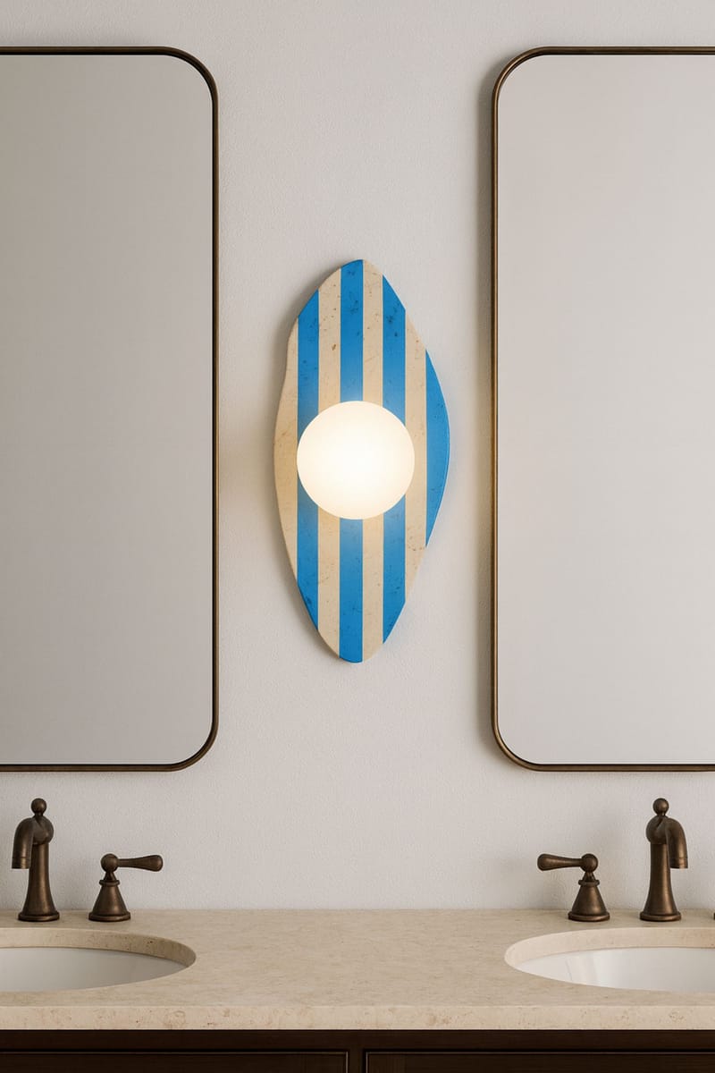 Thyrosel Vägglampa 10 cm - Beige, Vit, Blå - Belysning - Lampor & belysning inomhus - Vägglampa