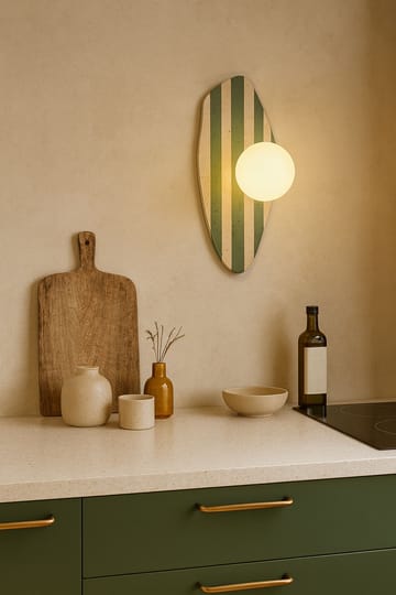 Thyrosel Vägglampa 10 cm - Beige, Vit, Grön - Belysning - Lampor & belysning inomhus - Vägglampa