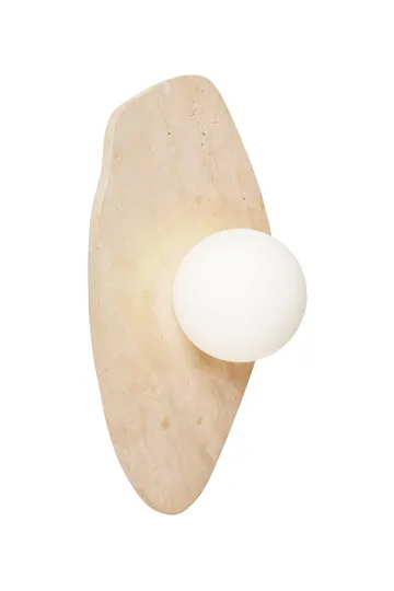 Thyrosel Vägglampa 10 cm - Beige Och Vit - Belysning - Lampor & belysning inomhus - Vägglampa