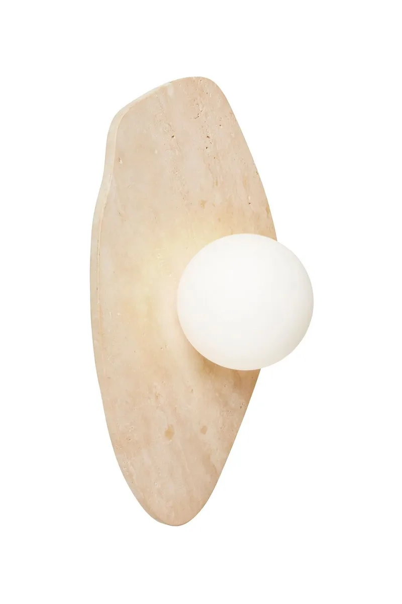 Thyrosel Vägglampa 10 cm - Beige Och Vit - Belysning - Lampor & belysning inomhus - Vägglampa