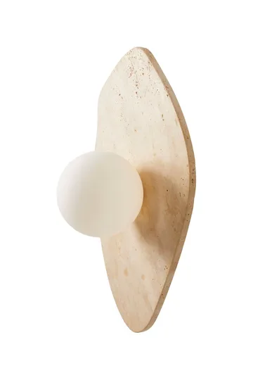 Thyrosel Vägglampa 10 cm - Beige Och Vit - Belysning - Lampor & belysning inomhus - Vägglampa