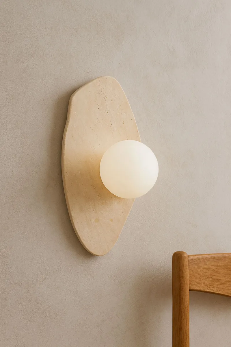 Thyrosel Vägglampa 10 cm - Beige Och Vit - Belysning - Lampor & belysning inomhus - Vägglampa