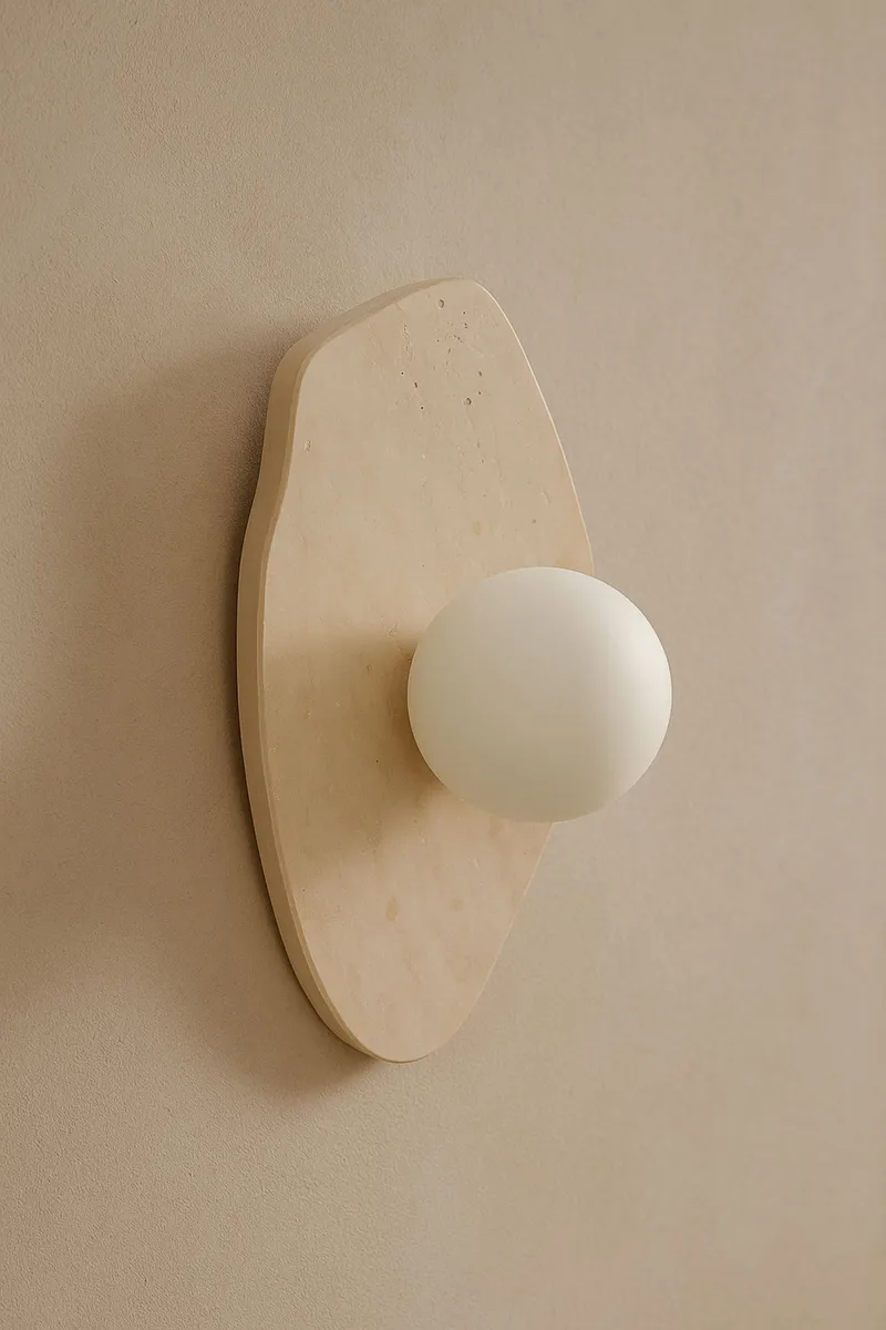 Thyrosel Vägglampa 10 cm - Beige Och Vit - Belysning - Lampor & belysning inomhus - Vägglampa