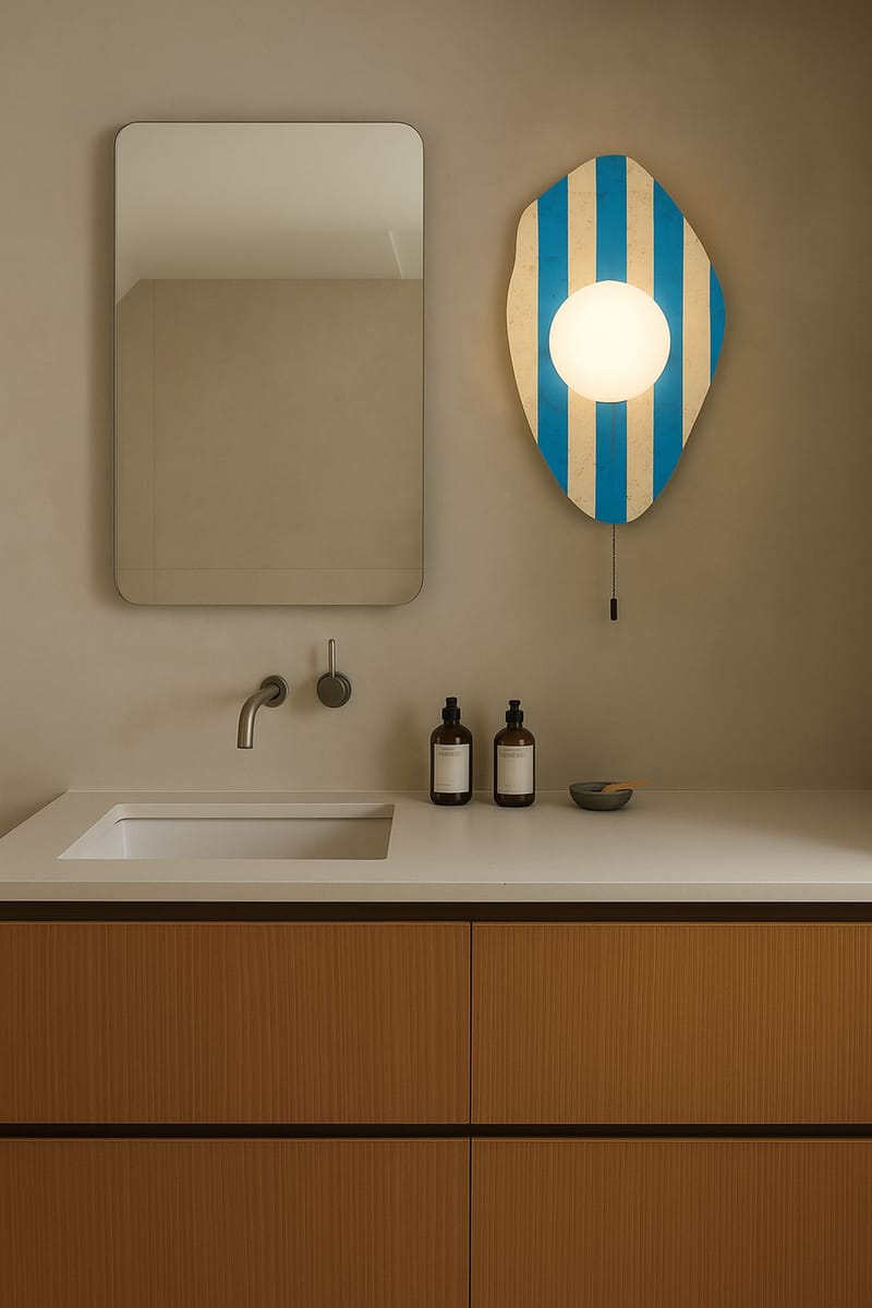 Torlic Vägglampa 10 cm - Beige, Vit, Blå - Belysning - Lampor & belysning inomhus - Vägglampa