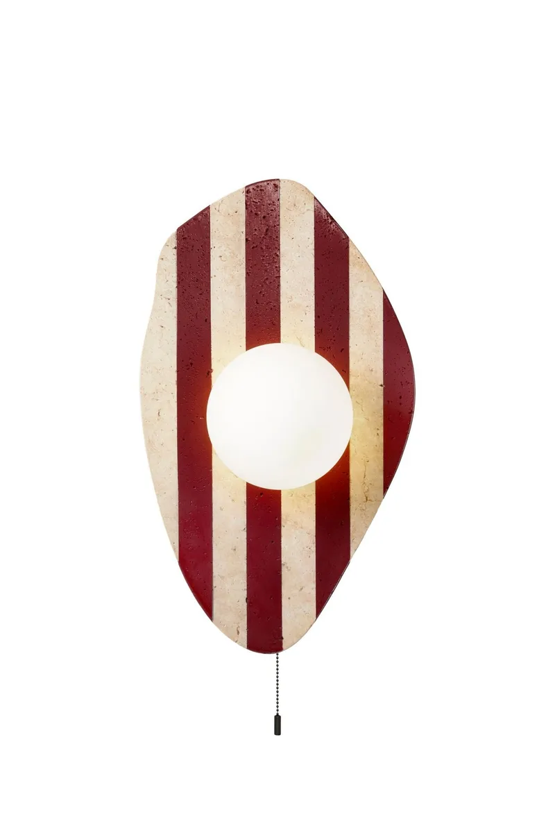 Torlic Vägglampa 10 cm, Beige, Vit, Röd