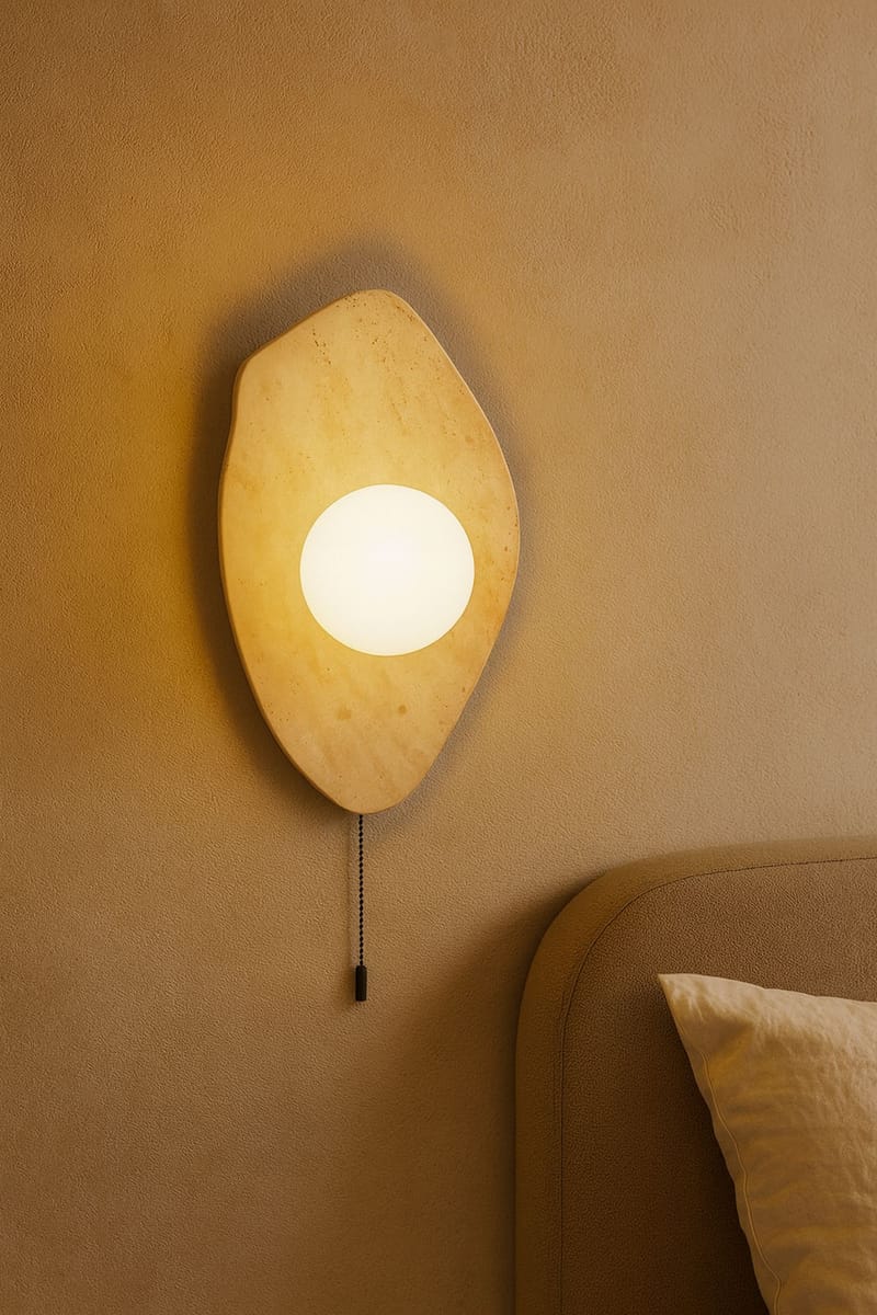 Torlic Vägglampa 10 cm - Beige Och Vit - Belysning - Lampor & belysning inomhus - Vägglampa