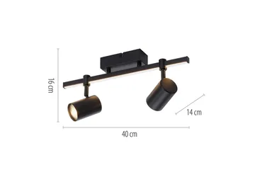 Vägg- och taklampa Barik - 10,5x18x40 cm - Belysning - Lampor & belysning inomhus - Vägglampa