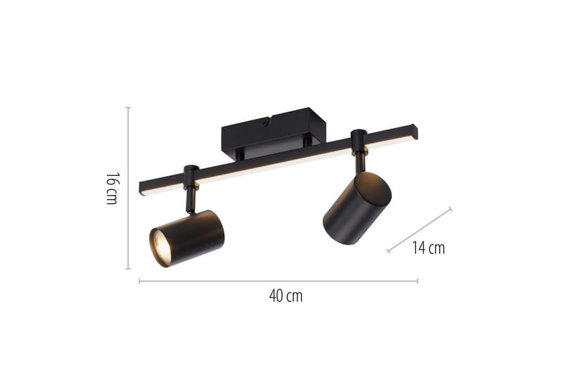 Vägg- och taklampa Barik - 10,5x18x40 cm - Belysning - Lampor & belysning inomhus - Vägglampa