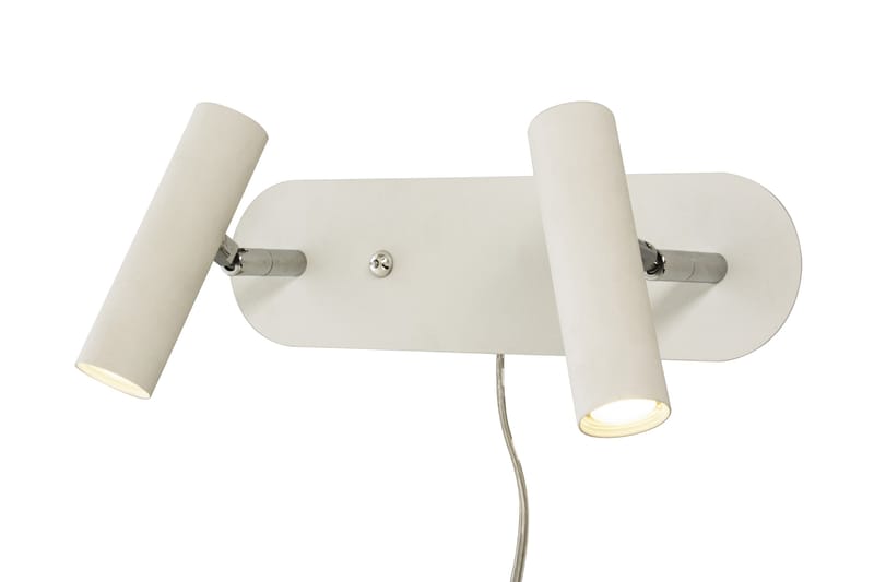 Vägglampa Artic Dubbel Vit/Krom - Scan Lamps - Läslampa vägg - Sänglampa vägg - Väggarmatur - Vägglampa - Läslampa