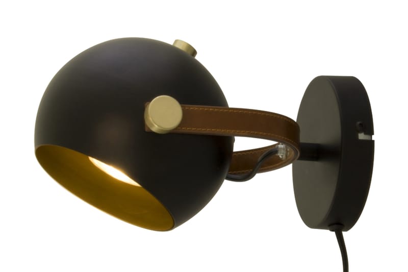 Vägglampa Bow Vit/Brun/Matt Mässing - Sänglampa vägg - Läslampa vägg - Väggarmatur - Vägglampa - Läslampa