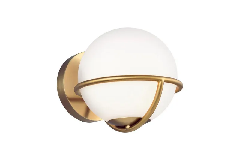 Vägglampa Feiss Apollo Polerad mässing, Polerad mässing