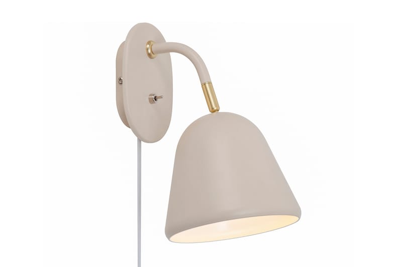Vägglampa Fleur med Arm Beige - Sänglampa vägg - Väggarmatur - Vägglampa